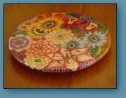 16" Lazy Susan - Motif: Floral - Note: All our florals have unique colors and patterns.