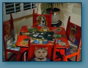 Dining Set w/ Cat & Dog Motif